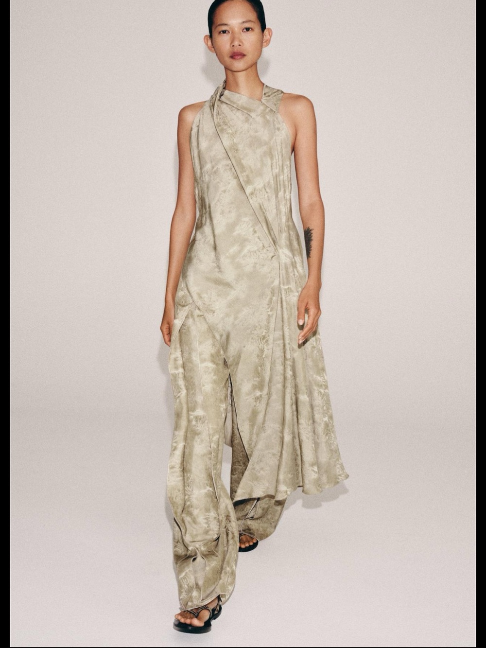 Zara ZW collection jacquard wide leg pants 1946/341/450